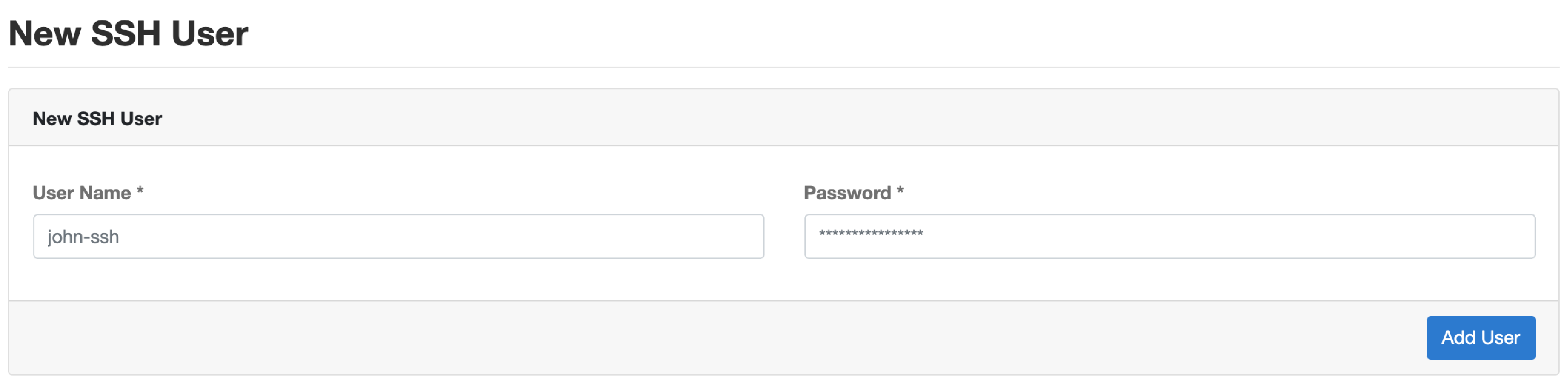 CloudPanel User Management SSH/SFTP Users