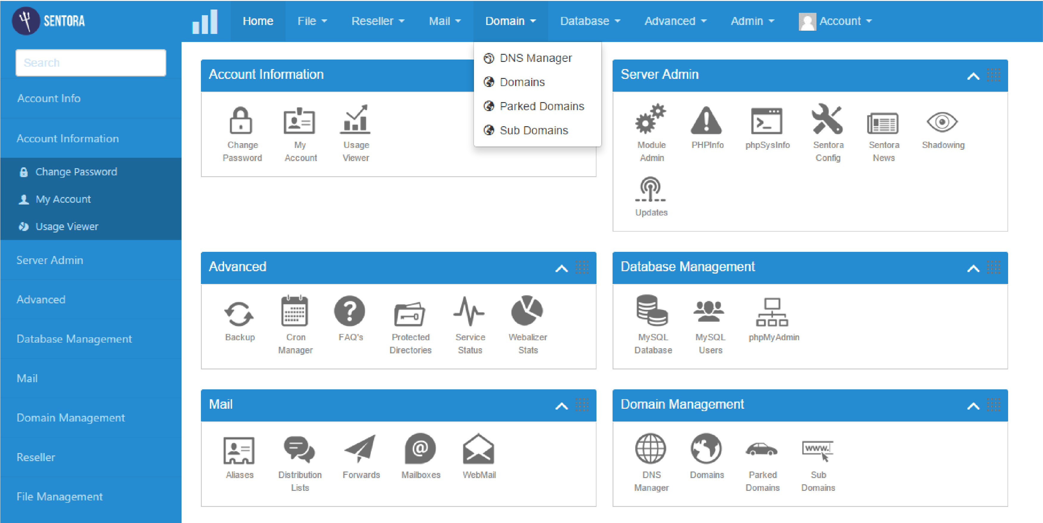 Sentora Dashboard-Free Plesk Alternative