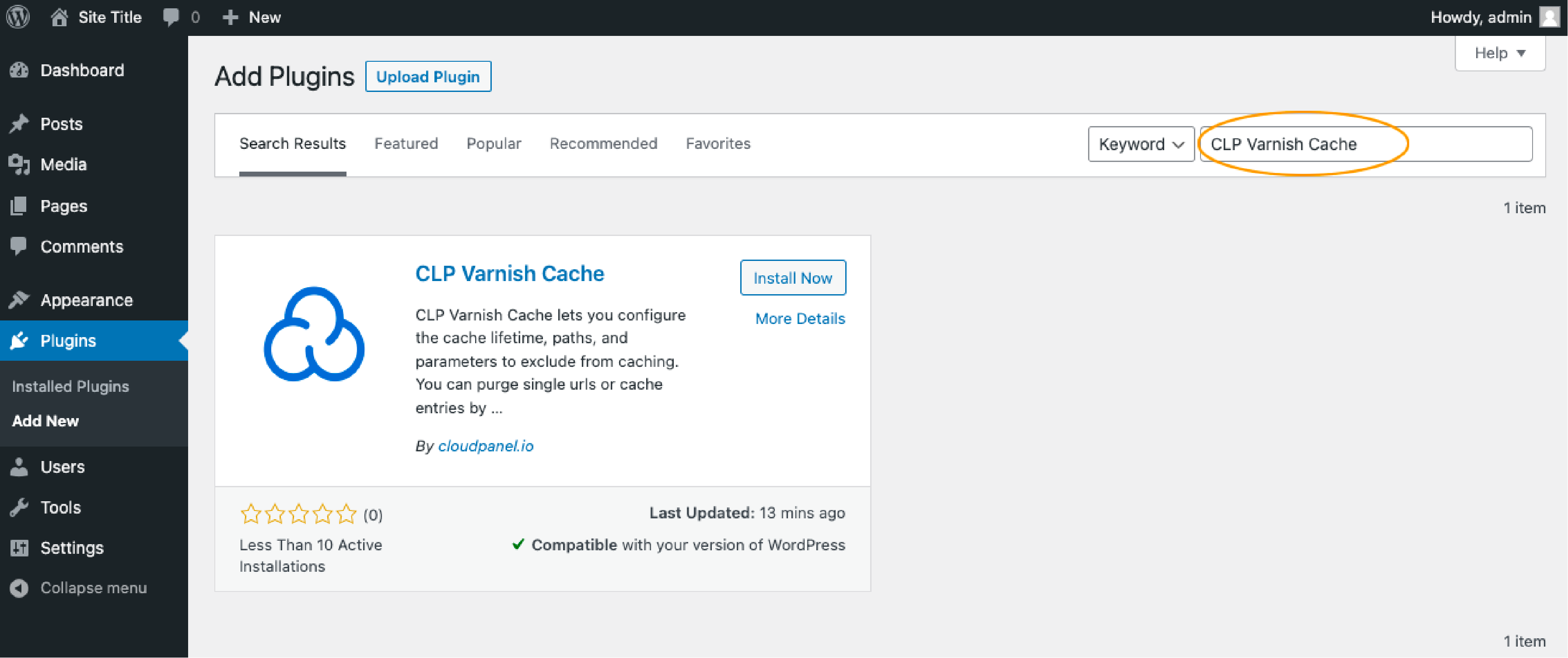 Step-by-step guide on how to install the CLP Varnish Cache Plugin for WordPress