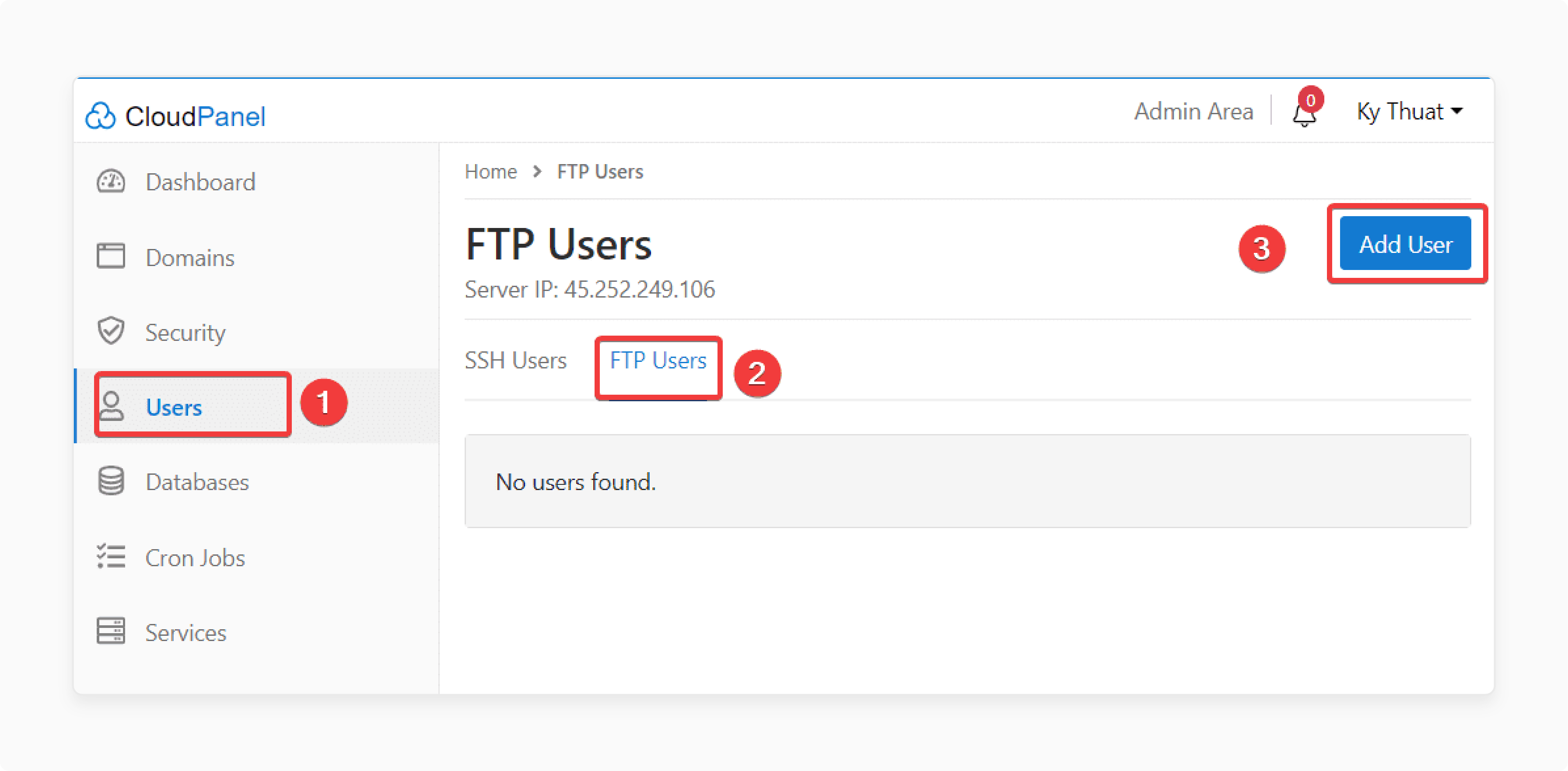 creating an ftp user in cloudpanel for secure file management