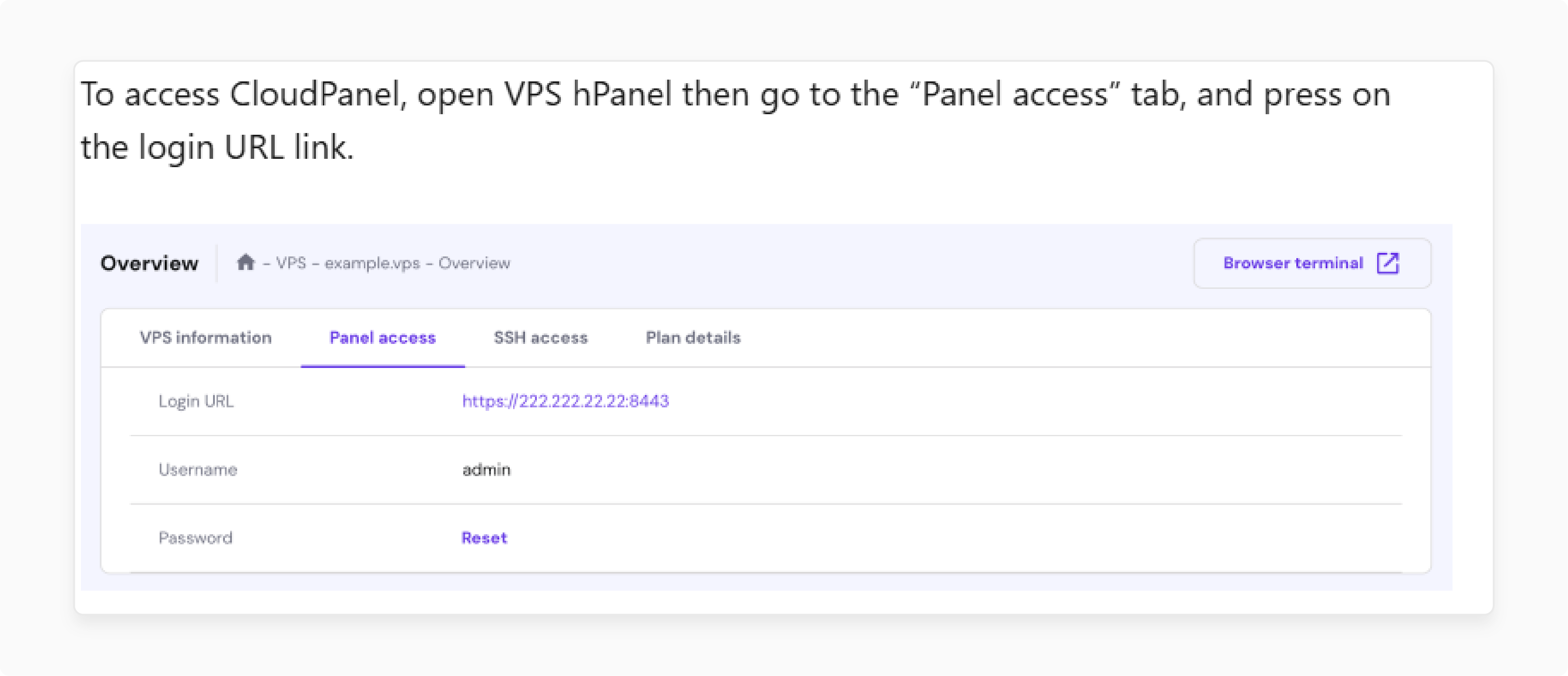 pre-installed ubuntu 22.04 and 24.04 vps templates with cloudpanel and alternative control panels
