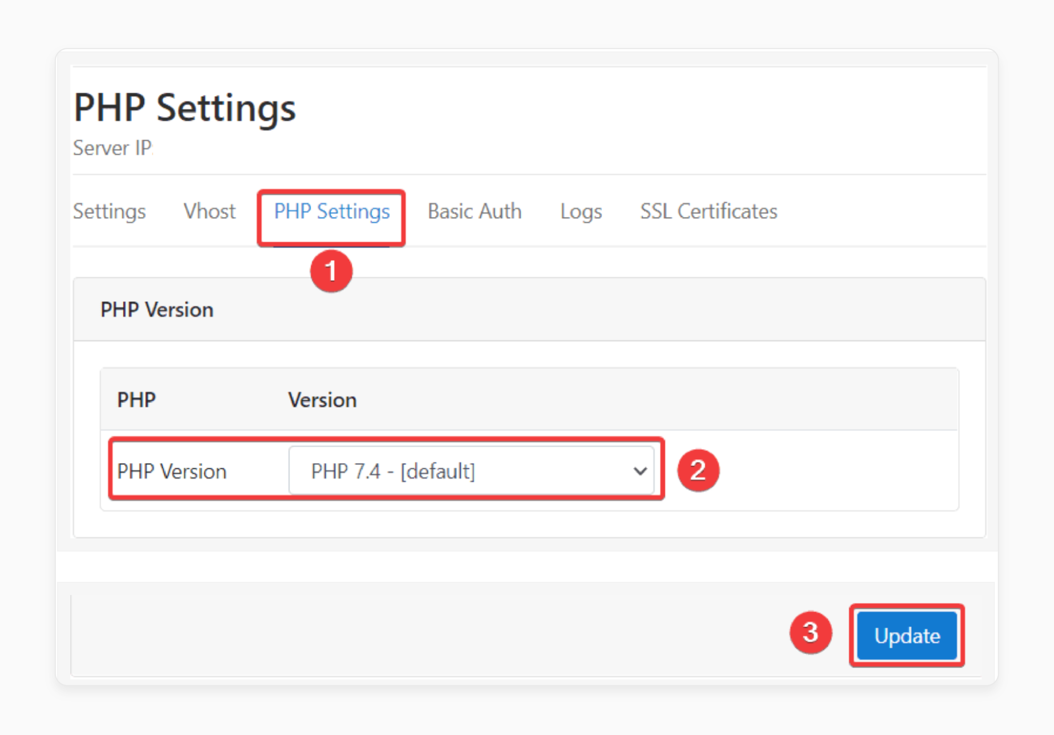 Change PHP version in CloudPanel