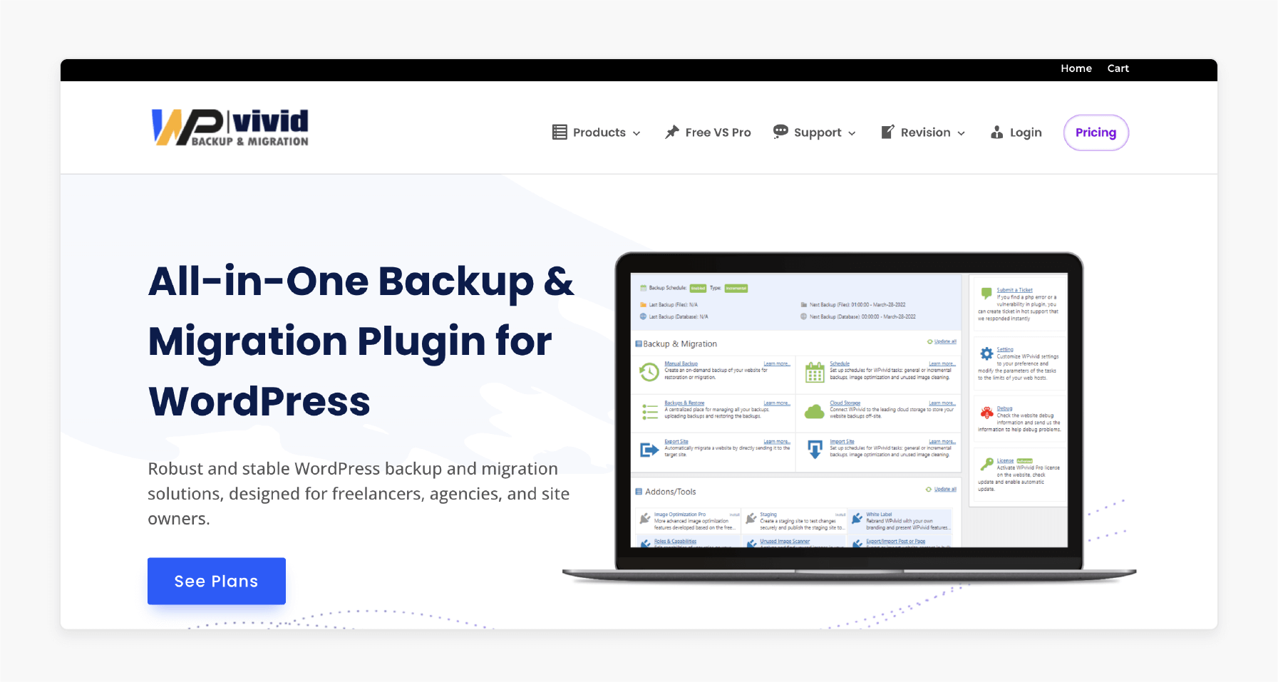 WPvivid plugin for site migration