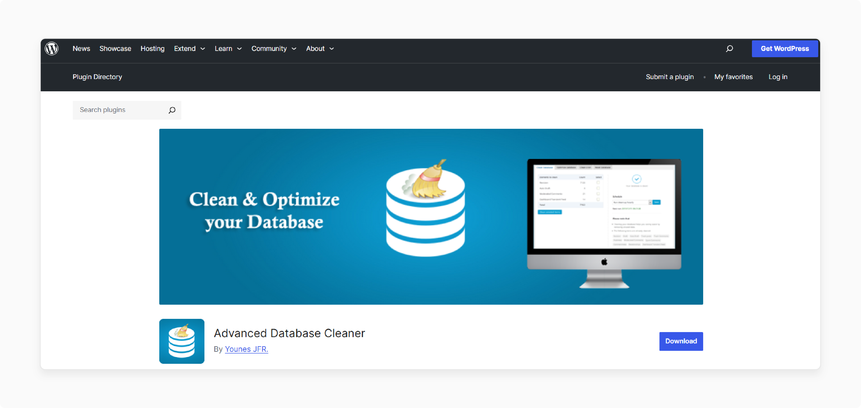 advanced database cleaner plugin screen with options to remove orphaned metadata and expired transients