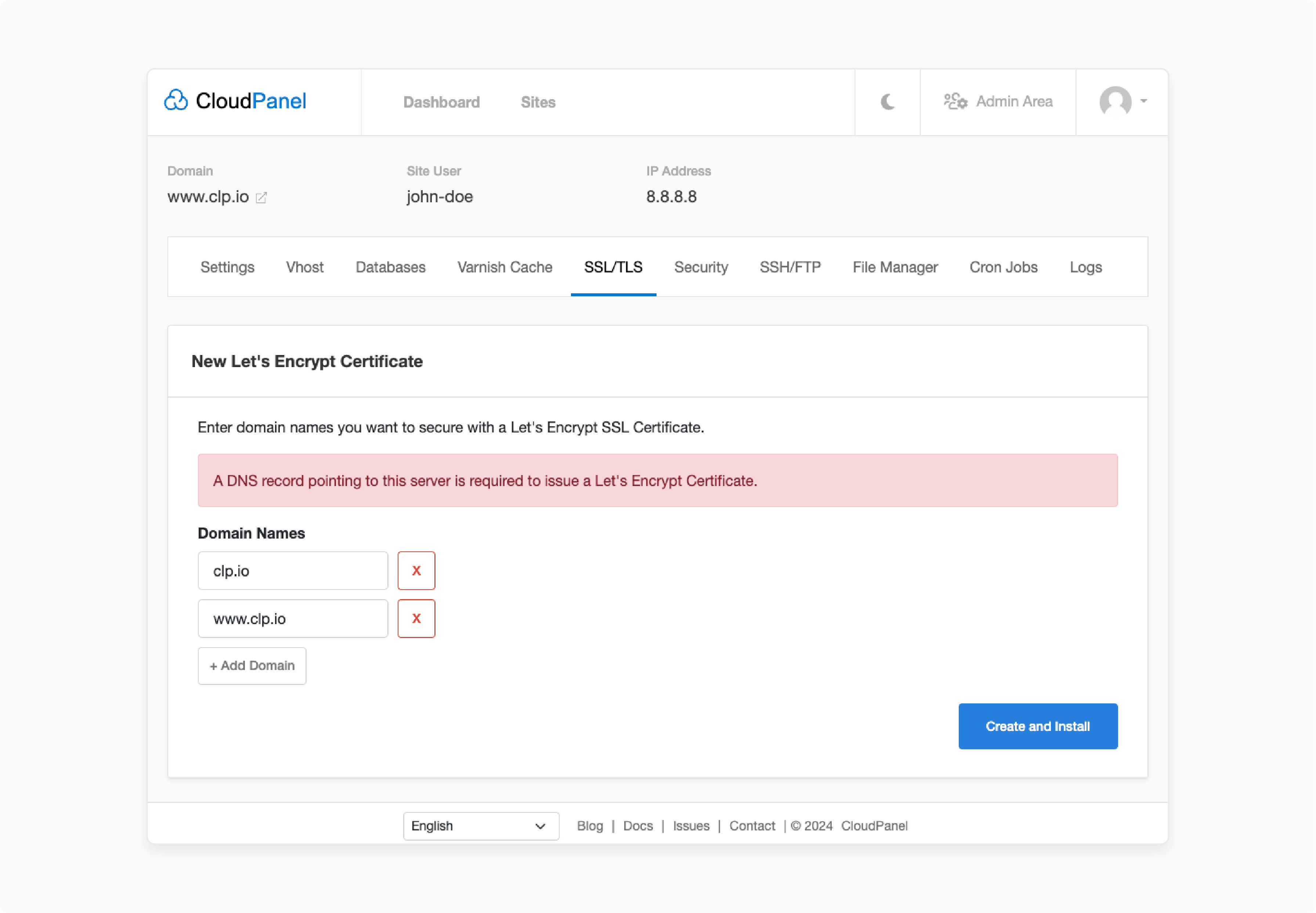 Turn on SSL with one click