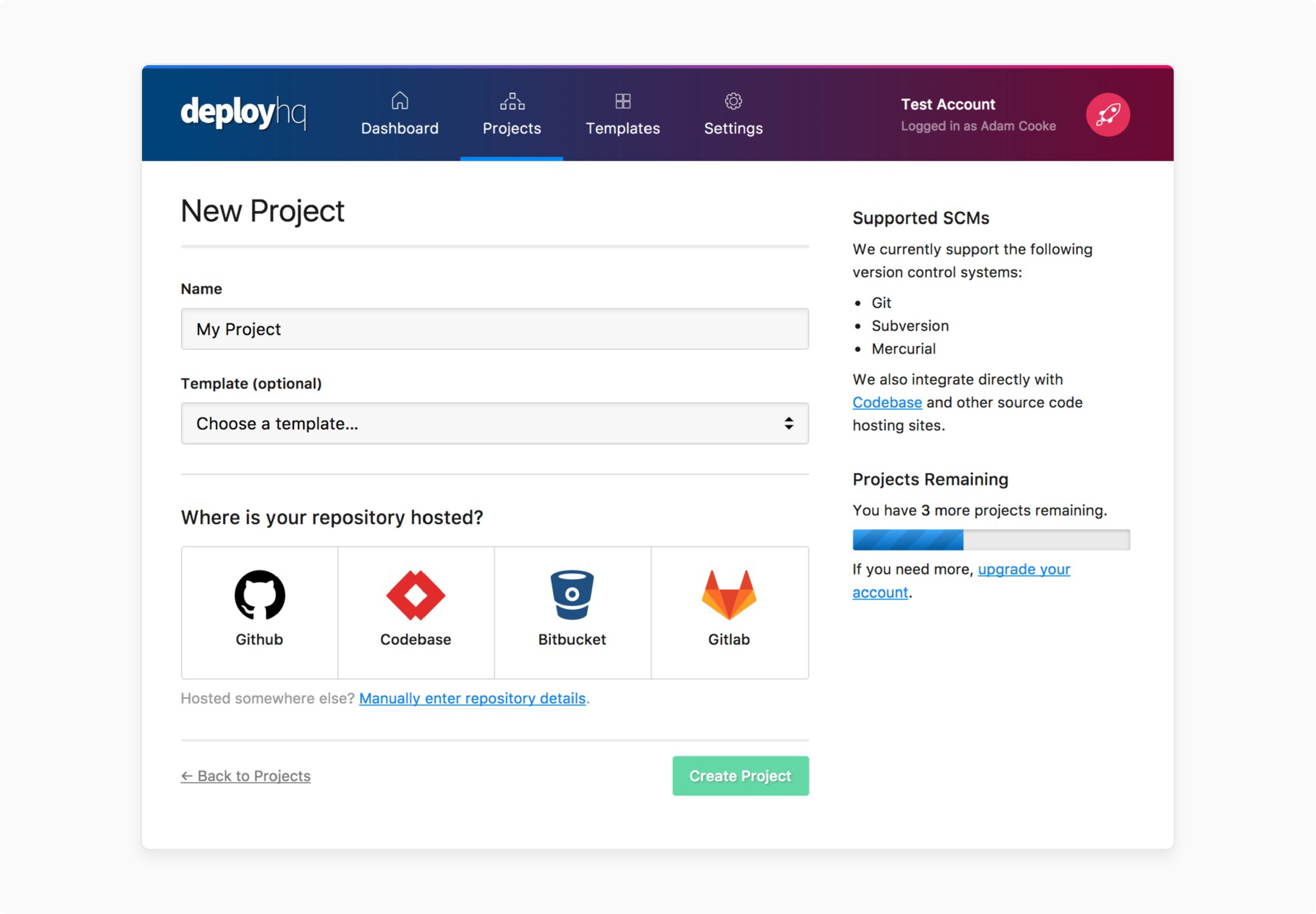 connect deployhq to github or bitbucket repository for automated wordpress deployment to cloudpanel