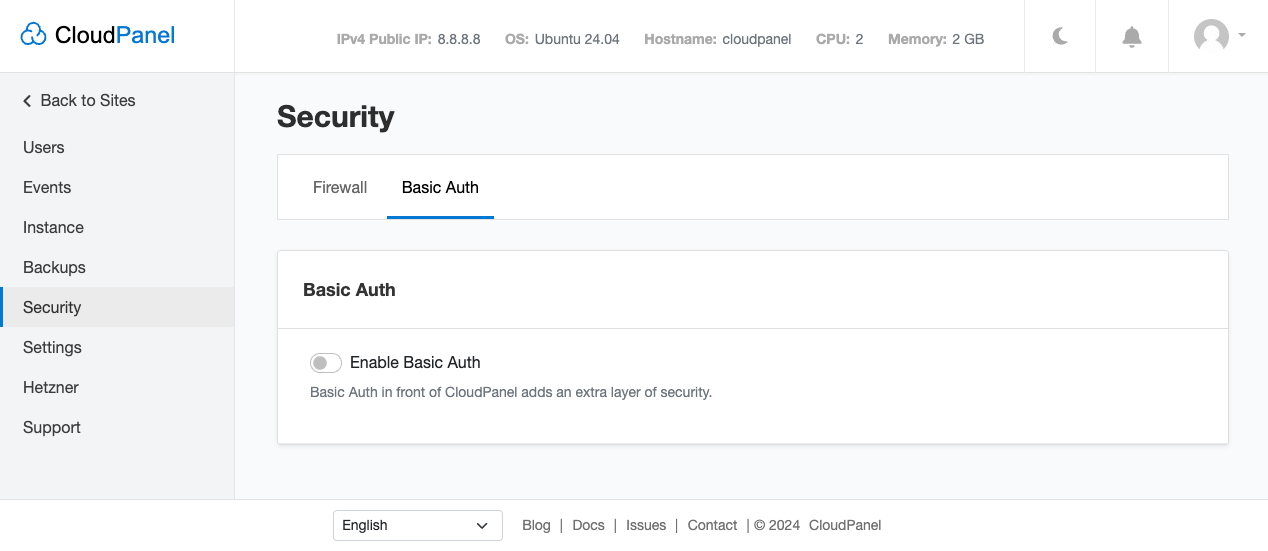 Disable Basic Auth Disable Basic Auth