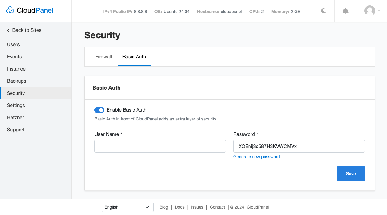 Enable Basic Auth Enable Basic Auth