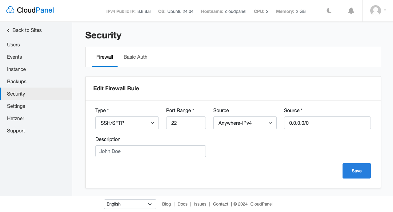 Edit Rule Form Edit Rule Form