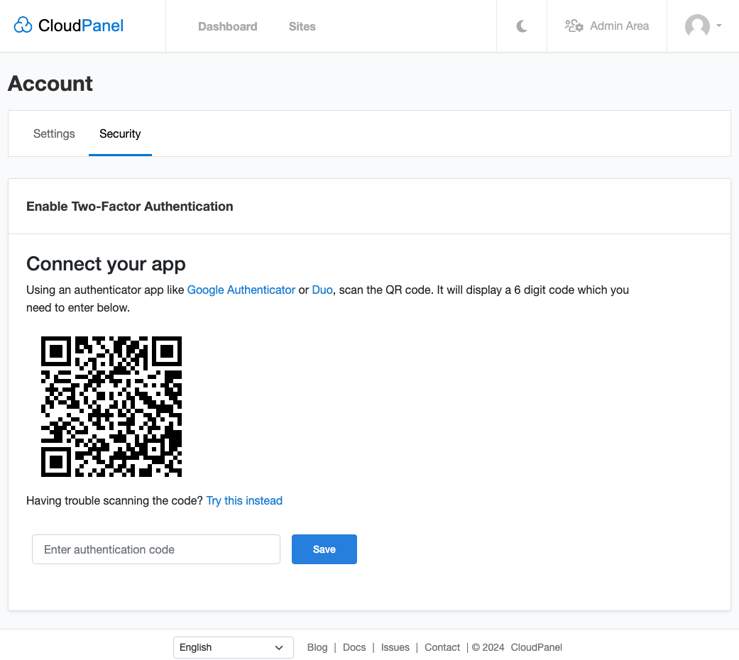 Enable Two-Factor Authentication
