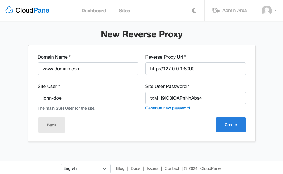 Create a Reverse Proxy