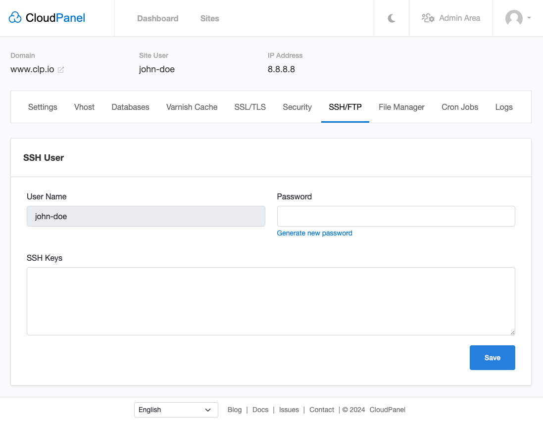 Change SSH User Password