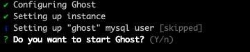 Start Ghost Dialog