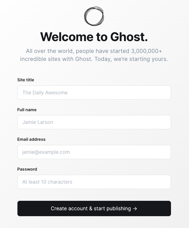 Welcome to Ghost