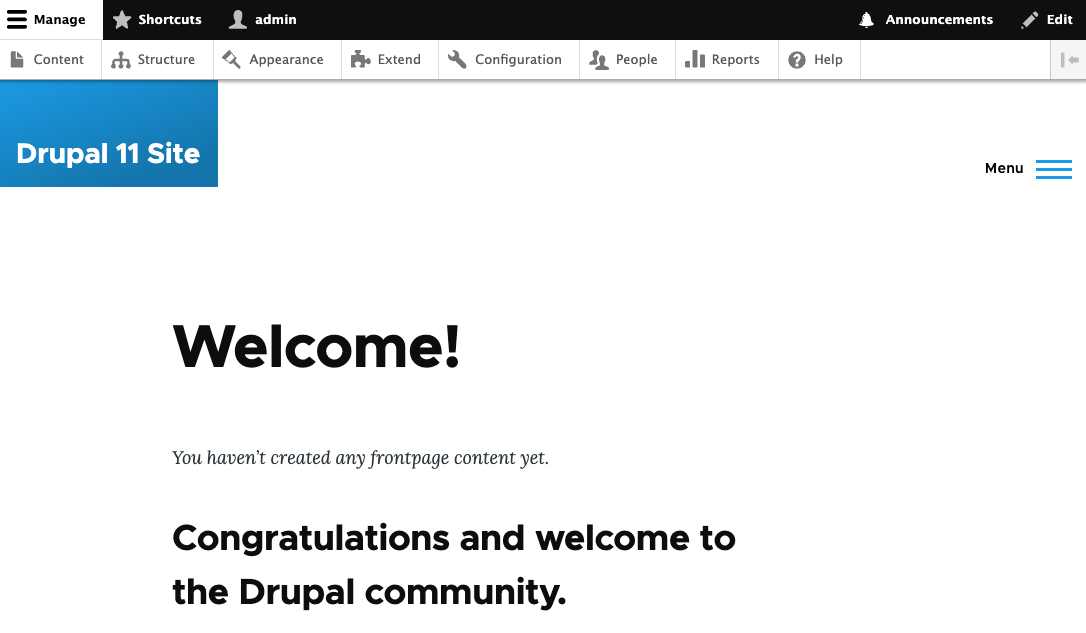 Welcome to Drupal Site