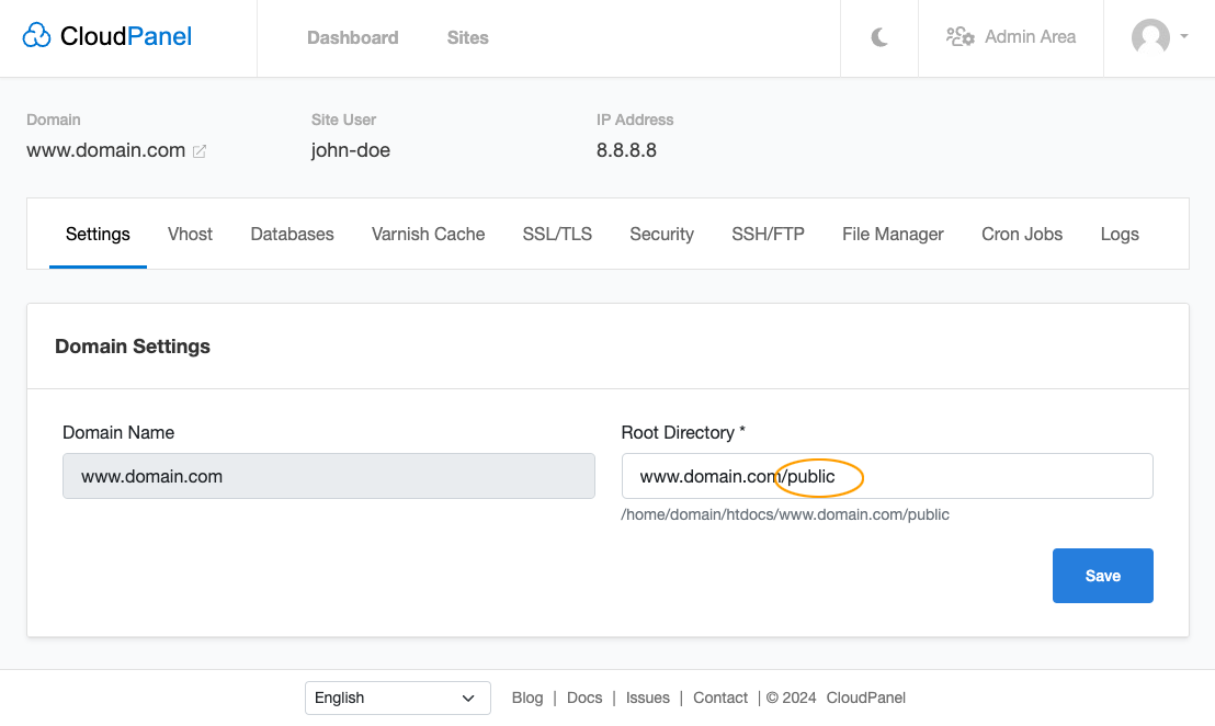 Change Root Directory