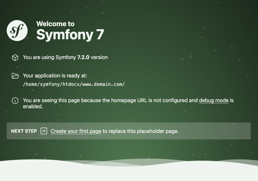 Welcome to Symfony Site